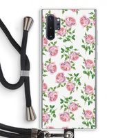 Kleine roosjes: Samsung Galaxy Note 10 Plus Transparant Hoesje met koord