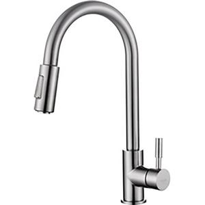Wiesbaden Benton Keukenkraan RVS - Coldstart met Uittrekbare Handdouche