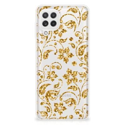 Samsung Galaxy A22 4G | M22 | TPU Case | Gouden Bloemen Samsung Galaxy A22 4G | M22 | TPU Case | Gouden Bloemen
