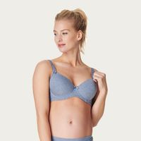 Noppies Zwangerschapsbh / Voedingsbh Cotton Comfort Blue Melange - thumbnail