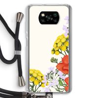 Wilde bloemen: Xiaomi Poco X3 NFC Transparant Hoesje met koord