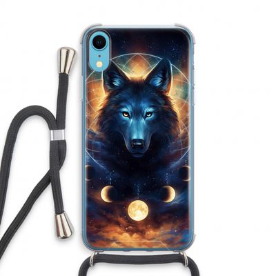 Wolf Dreamcatcher: iPhone XR Transparant Hoesje met koord
