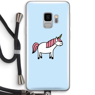 Eenhoorn: Samsung Galaxy S9 Transparant Hoesje met koord