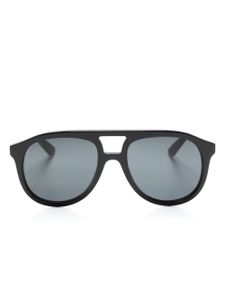 Gucci Eyewear lunettes de soleil oversize à plaque logo - Noir