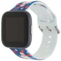 Fitbit Versa Print Sport Band - Kerst Sneeuwpop Blauw Fitbit Versa Print Sport Band - Kerst Sneeuwpop Blauw