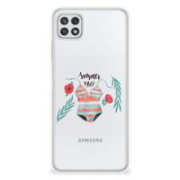 Samsung Galaxy A22 5G Telefoonhoesje met Naam Boho Summer
