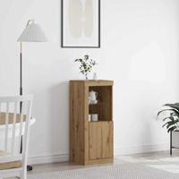 Dressoir artisanaal eikenkleurig 41 x 37 x 100 cm Bewerkt hout