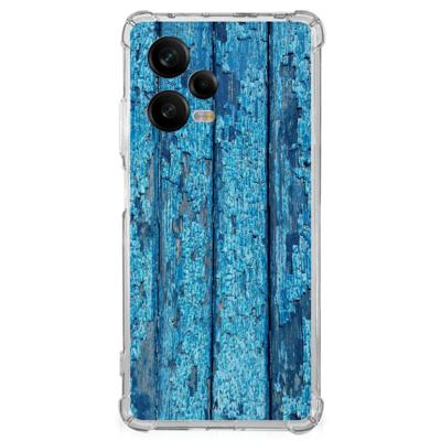 Xiaomi Redmi Note 12 Pro Stevig Telefoonhoesje Wood Blue Xiaomi Redmi Note 12 Pro Stevig Telefoonhoesje Wood Blue