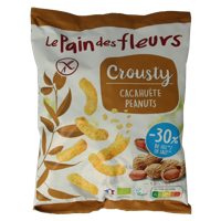 Chips gepoft pinda -30% zout glutenvrij vegan bio 75 Gram