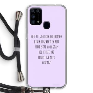 Zelfvertrouwen: Samsung Galaxy M31 Transparant Hoesje met koord