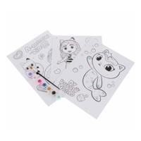 Gabby's Poppenhuis - Schilderen op Nummer - incl. 7 Kleuren Verf en Penseel