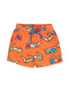 Stella McCartney Kids short de bain à imprimé graphique - Orange