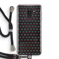 Hartjes: Samsung Galaxy J8 (2018) Transparant Hoesje met koord