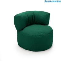 Parya - Zitzak Stoel Junior - Donker Groen - 70 x 50 cm - Kinderstoel met Vulling voor Binnen - thumbnail