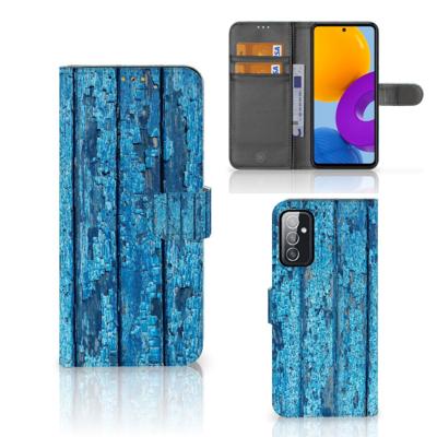 Samsung Galaxy M52 | Book Style Case | Wood Blue
