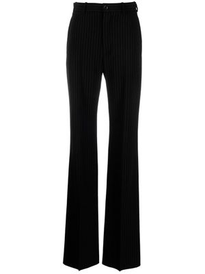 Balenciaga pantalon droit à fines rayures - Noir