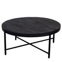 Giga Meubel - Salontafel Rond 100cm - Zwart - Hout|Ijzer - Mariska