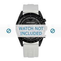 Horlogeband Armani AR6112 Rubber Wit 23mm - thumbnail