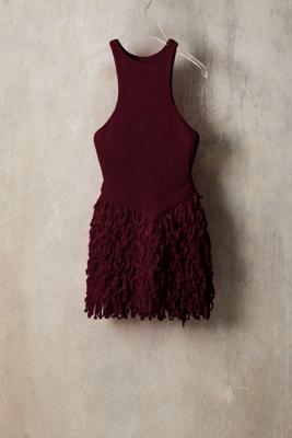 Studio-jurk met franjes - RED - S