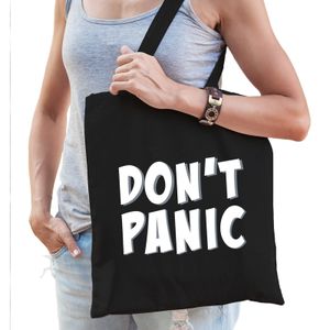 Dont panic / geen paniek cadeau tas zwart voor dames