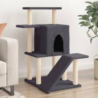 Kattenmeubel met sisal krabpalen 97 cm donkergrijs - thumbnail
