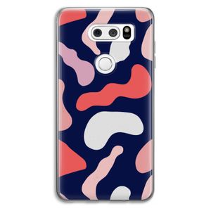 Memphis Shapes Pink: LG V30 Transparant Hoesje