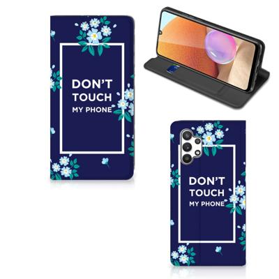 Samsung Galaxy A32 4G | A32 5G Enterprise Editie Design Case Flowers Blue DTMP