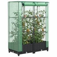 VidaXL Plantenbak verhoogd met kashoes 80x40x123 cm rattanlook