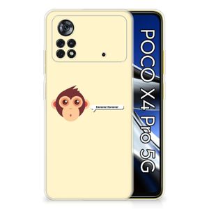 Xiaomi Poco X4 Pro 5G Telefoonhoesje met Naam Monkey