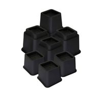Meubelverhoger Set - Verstelbare Poten - 8 stuks - Zwart - thumbnail