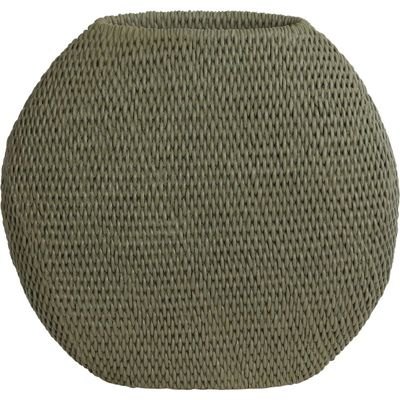 Vaas deco 30x12x28 cm Mashaba groen grijs
