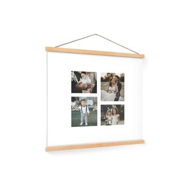 Gepersonaliseerde poster met houten posterhanger 50x50