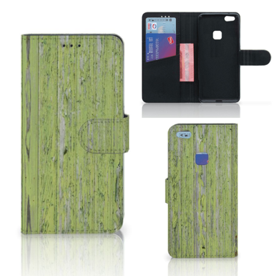 Huawei P10 Lite | Book Style Case | Green Wood