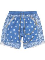 RHUDE short à motif cachemire - Bleu