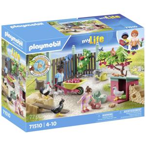 Playmobil My Life 71510 Kleine kippenfarm in Tiny House tuin