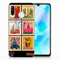 Huawei P30 Lite | Silliconen Back Cover | Postzegels