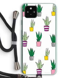 Sanseveria: Pixel 5a 5G Transparant Hoesje met koord