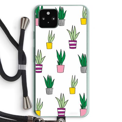 Sanseveria: Pixel 5a 5G Transparant Hoesje met koord