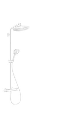 Hansgrohe Croma Select S Showerpipe 280 1jet EcoSmart met douchethermostaat en handdouche Raindance Select S 120 3jet, mat wit