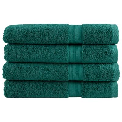 VidaXL Handdoeken solund 4 st 600 g/m² 100x200 cm groen