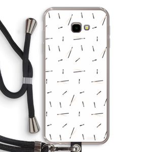 Hipster stripes: Samsung Galaxy J4 Plus Transparant Hoesje met koord