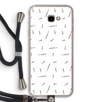 Hipster stripes: Samsung Galaxy J4 Plus Transparant Hoesje met koord Hipster stripes: Samsung Galaxy J4 Plus Transparant Hoesje met koord