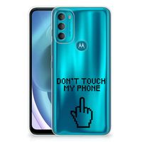 Motorola Moto G71 5G Silicone-hoesje Finger Don't Touch My Phone