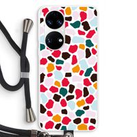 Colored Giraffe: Huawei P50 Transparant Hoesje met koord