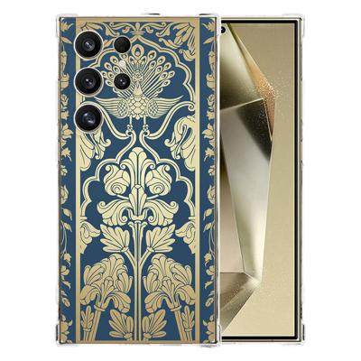 Samsung Galaxy S25 Ultra Hoesje - Beige Flowers TPU Antishock