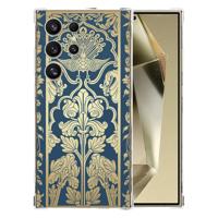 Samsung Galaxy S25 Ultra Hoesje - Beige Flowers TPU Antishock Samsung Galaxy S25 Ultra Hoesje - Beige Flowers TPU Antishock