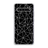 Geometrische lijnen wit: Samsung Galaxy S10 5G Transparant Hoesje Geometrische lijnen wit: Samsung Galaxy S10 5G Transparant Hoesje