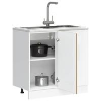 Keuken onderkast Porto bewerkt hout artisanaal eikenkleur