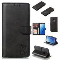 Lederen beschermhoes voor Galaxy S9 (zwart)