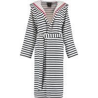 Cawö Cawö Dames Badjas met Capuchon 1243 Schwarz-weiss 36